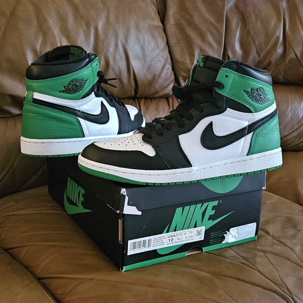 Men's Nike Air Jordan 1 High Retro OG Hi Lucky Green Size 10 (GREAT CONDTN)